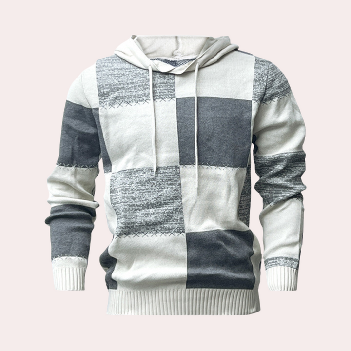 Drune | Karierter Kapuzenpullover für Herren