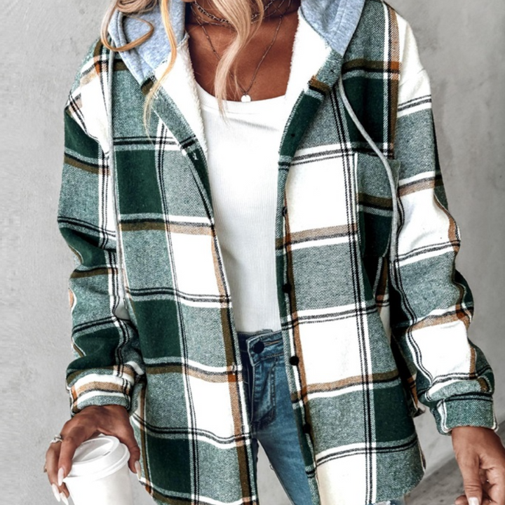 Drune | Lässige Karierter Hoodie für Frauen