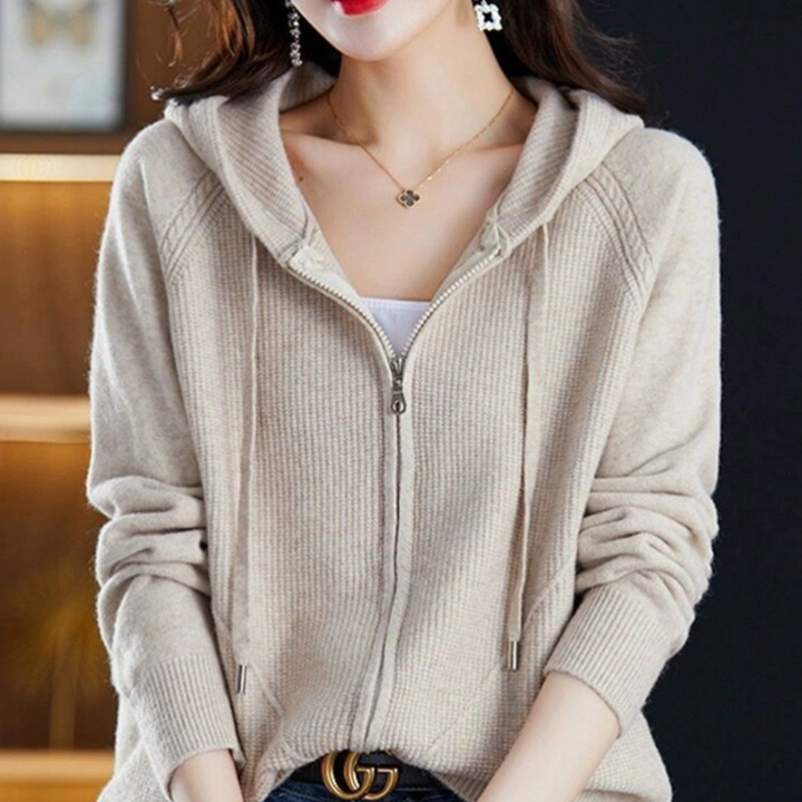 Drune | Cardigan mit Reißverschluss Aus Weichem Strick