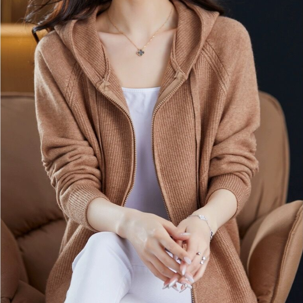 Drune | Cardigan mit Reißverschluss Aus Weichem Strick