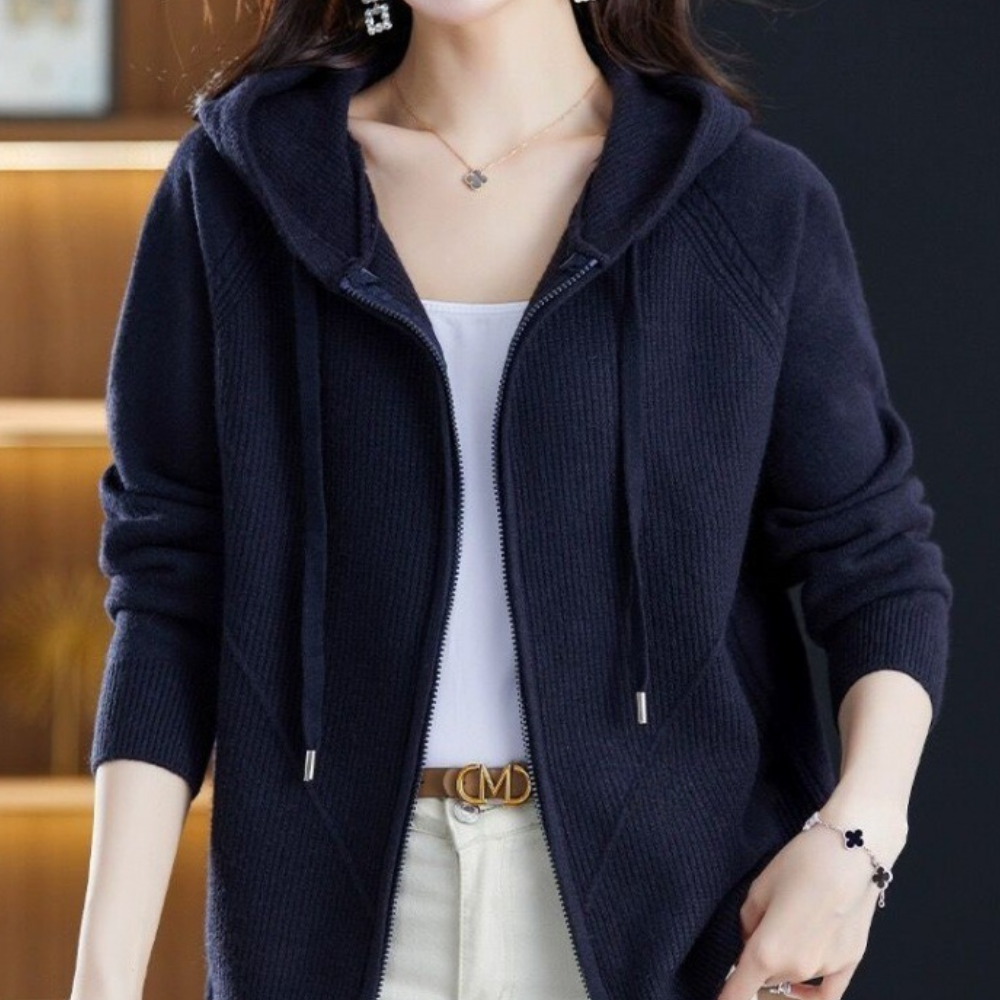 Drune | Cardigan mit Reißverschluss Aus Weichem Strick