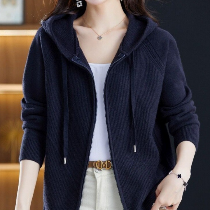 Drune | Cardigan mit Reißverschluss Aus Weichem Strick