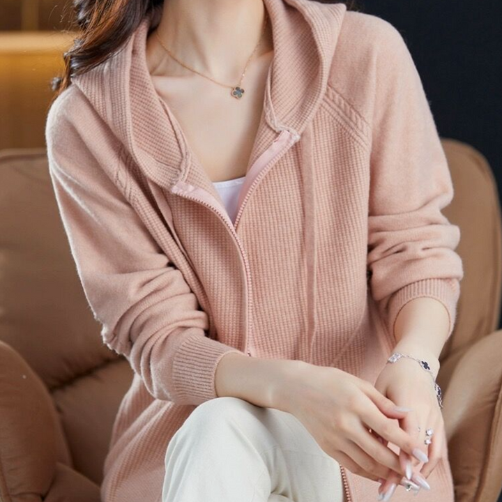 Drune | Cardigan mit Reißverschluss Aus Weichem Strick