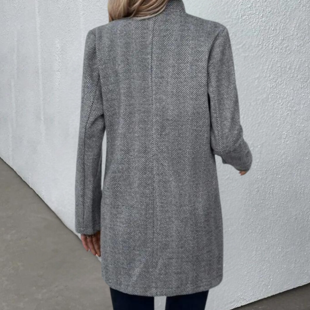 Drune | Mantel - eleganter grauer Damenmantel