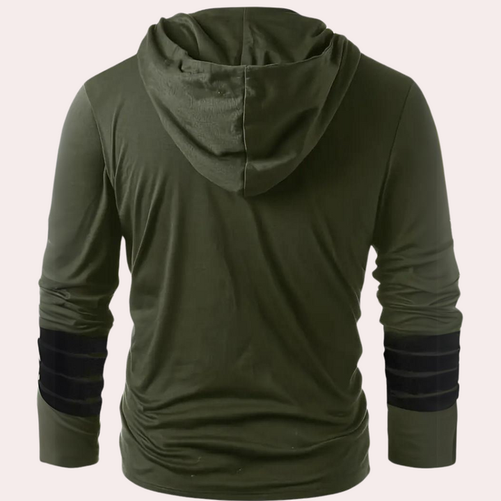 Drune | Verstellbarer V-Hals Kapuzenpullover