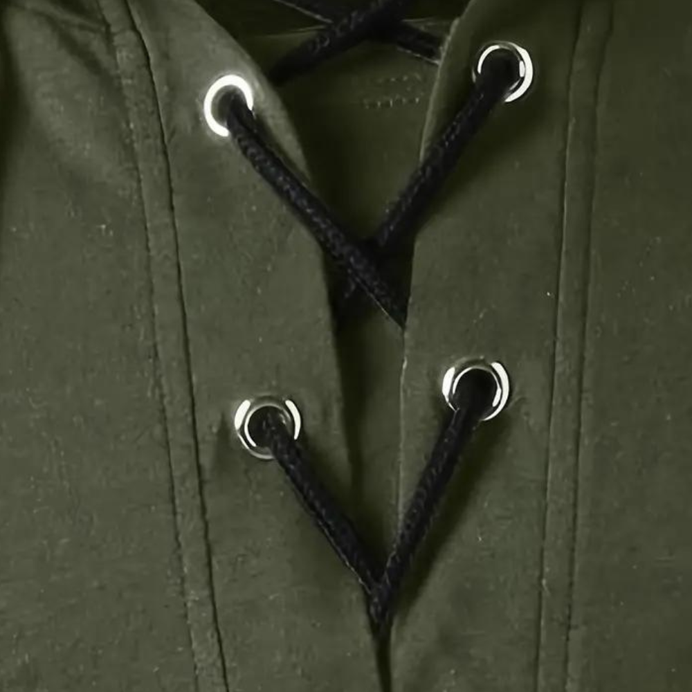Drune | Verstellbarer V-Hals Kapuzenpullover