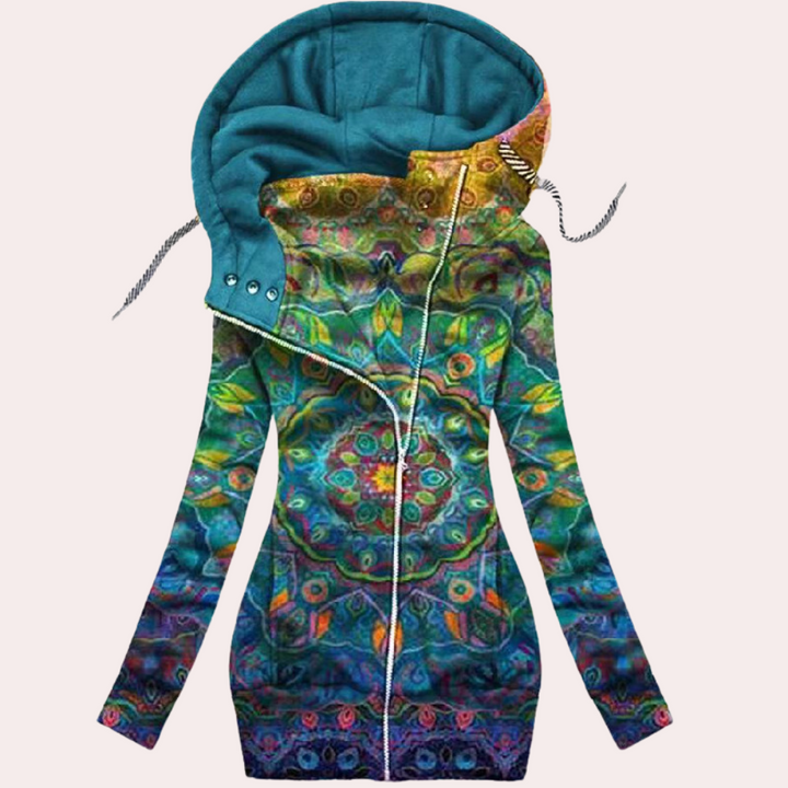Drune | Floral Zip-Up Hoodie