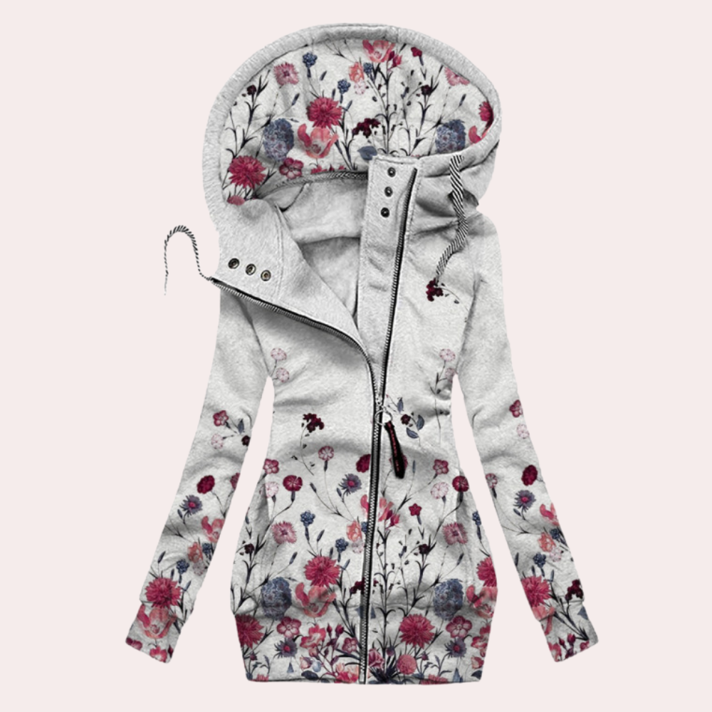Drune | Floral Zip-Up Hoodie