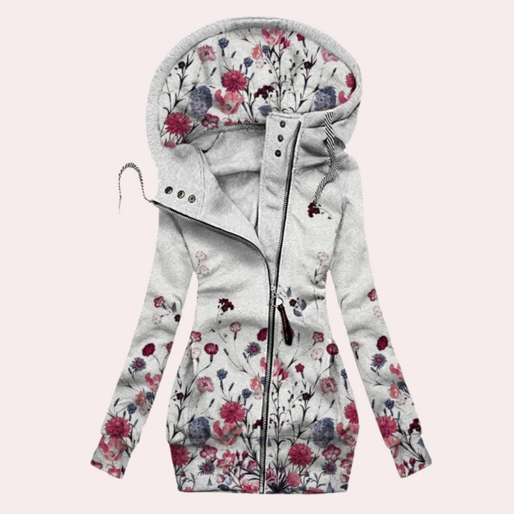 Drune | Floral Zip-Up Hoodie