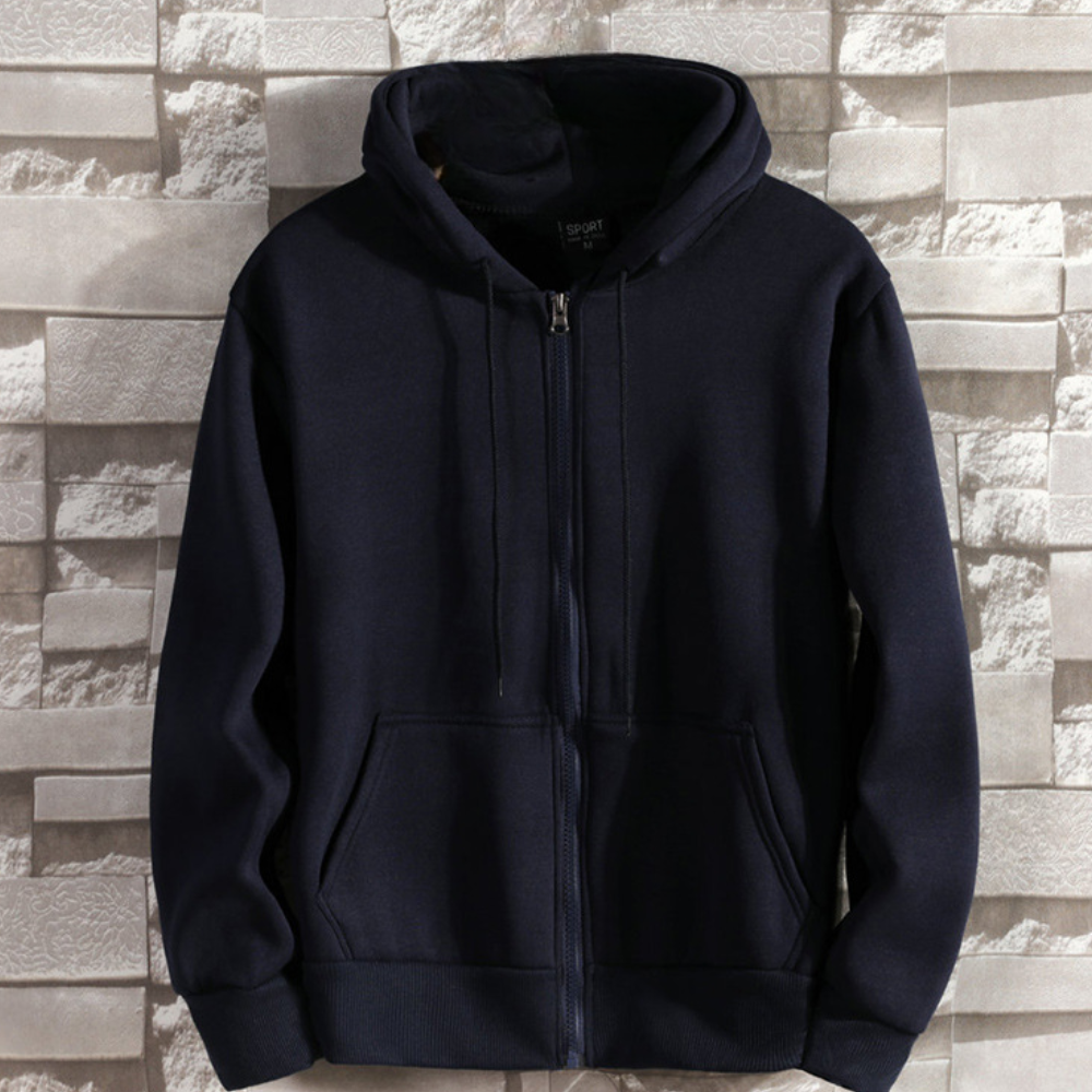 Drune | Praktischer Herren Kapuzenpullover Mit Reißverschluss