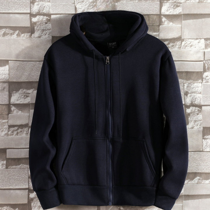 Drune | Praktischer Herren Kapuzenpullover Mit Reißverschluss