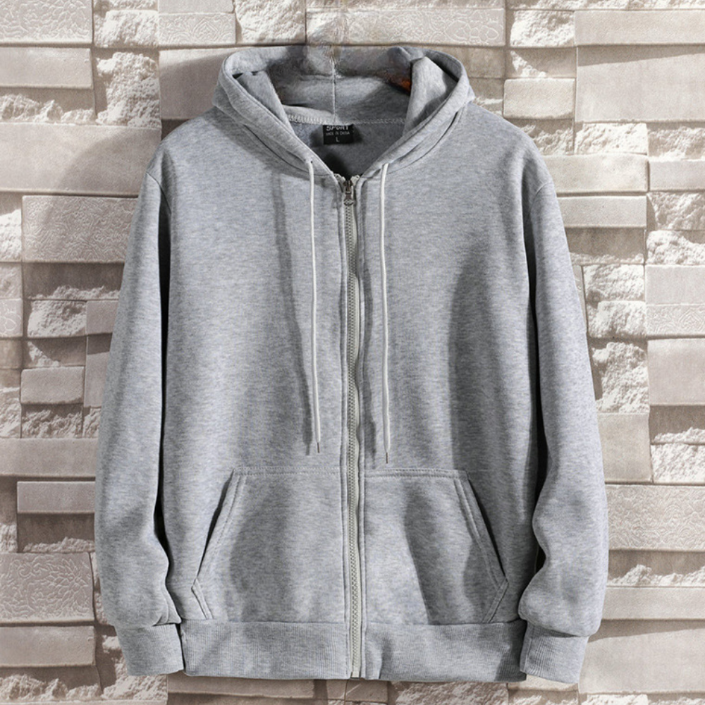 Drune | Praktischer Herren Kapuzenpullover Mit Reißverschluss