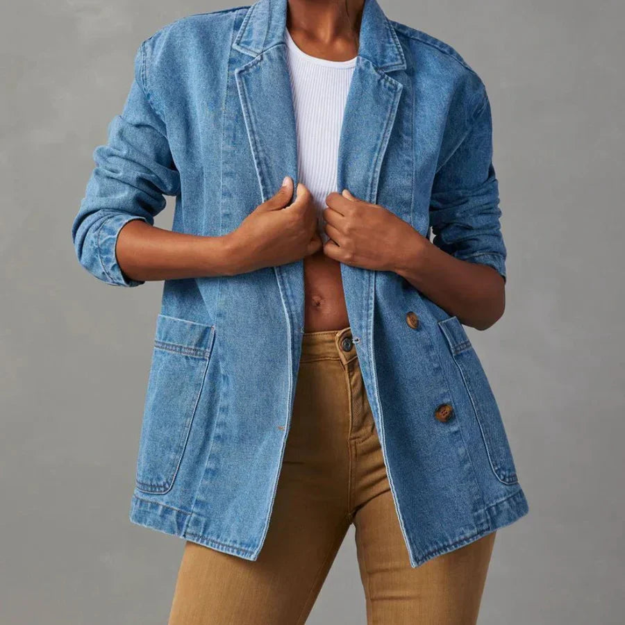 Drune | Lässige Jeansjacke für Frauen mit Taschen