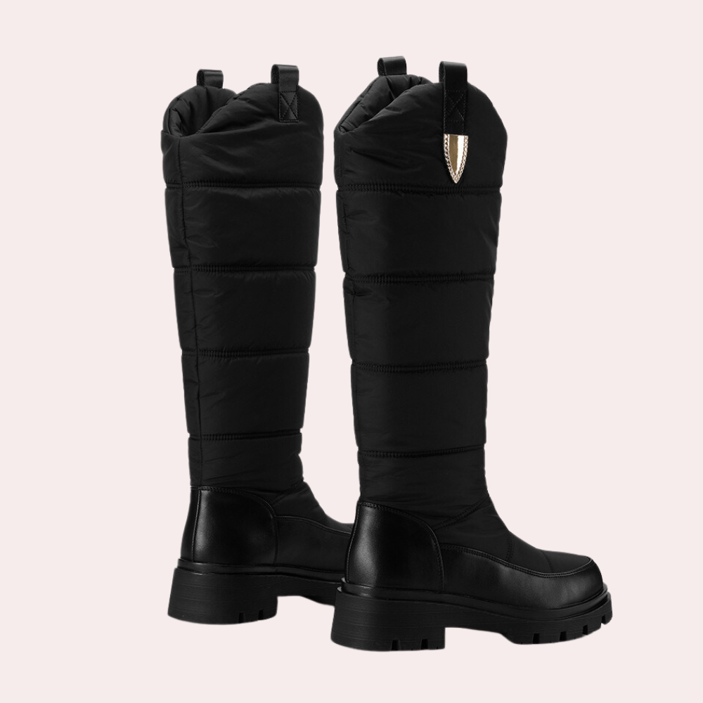 Drune | Kniehohe Stiefel - Sleek Fit - Polierte Oberfläche - G quilteter Schaft - Robuste Sohle