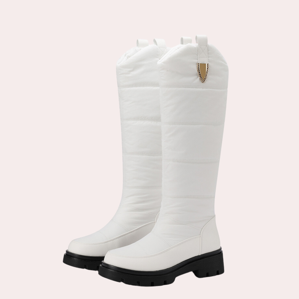 Drune | Kniehohe Stiefel - Sleek Fit - Polierte Oberfläche - G quilteter Schaft - Robuste Sohle