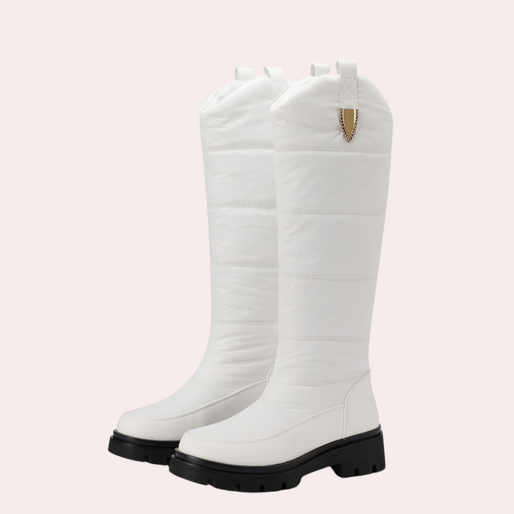 Drune | Kniehohe Stiefel - Sleek Fit - Polierte Oberfläche - G quilteter Schaft - Robuste Sohle