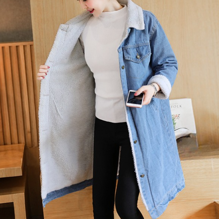 Drune | Eleganter Winter-Denimmantel für Frauen