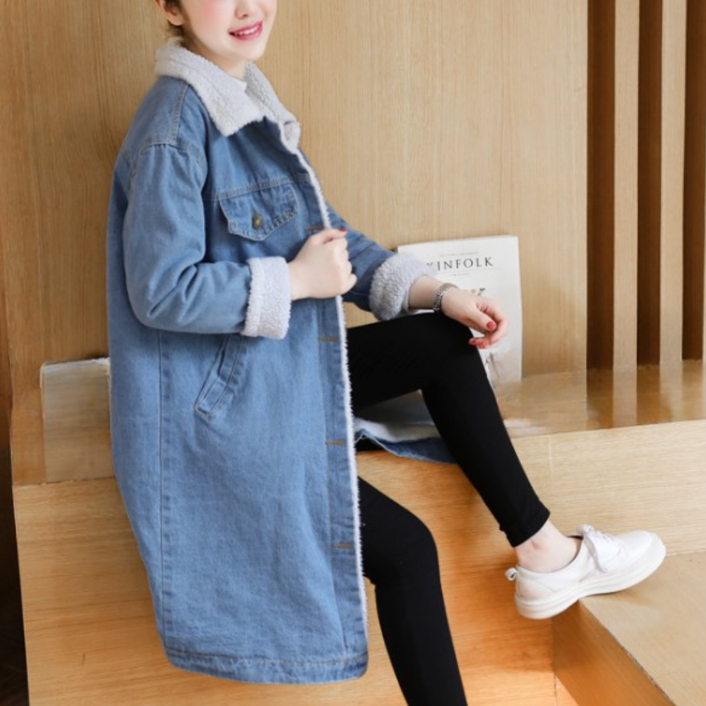 Drune | Eleganter Winter-Denimmantel für Frauen