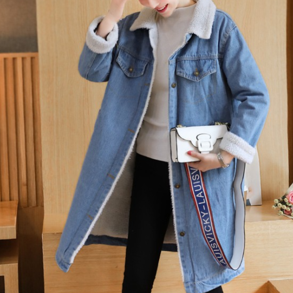 Drune | Eleganter Winter-Denimmantel für Frauen