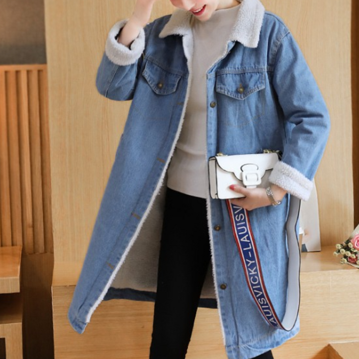 Drune | Eleganter Winter-Denimmantel für Frauen