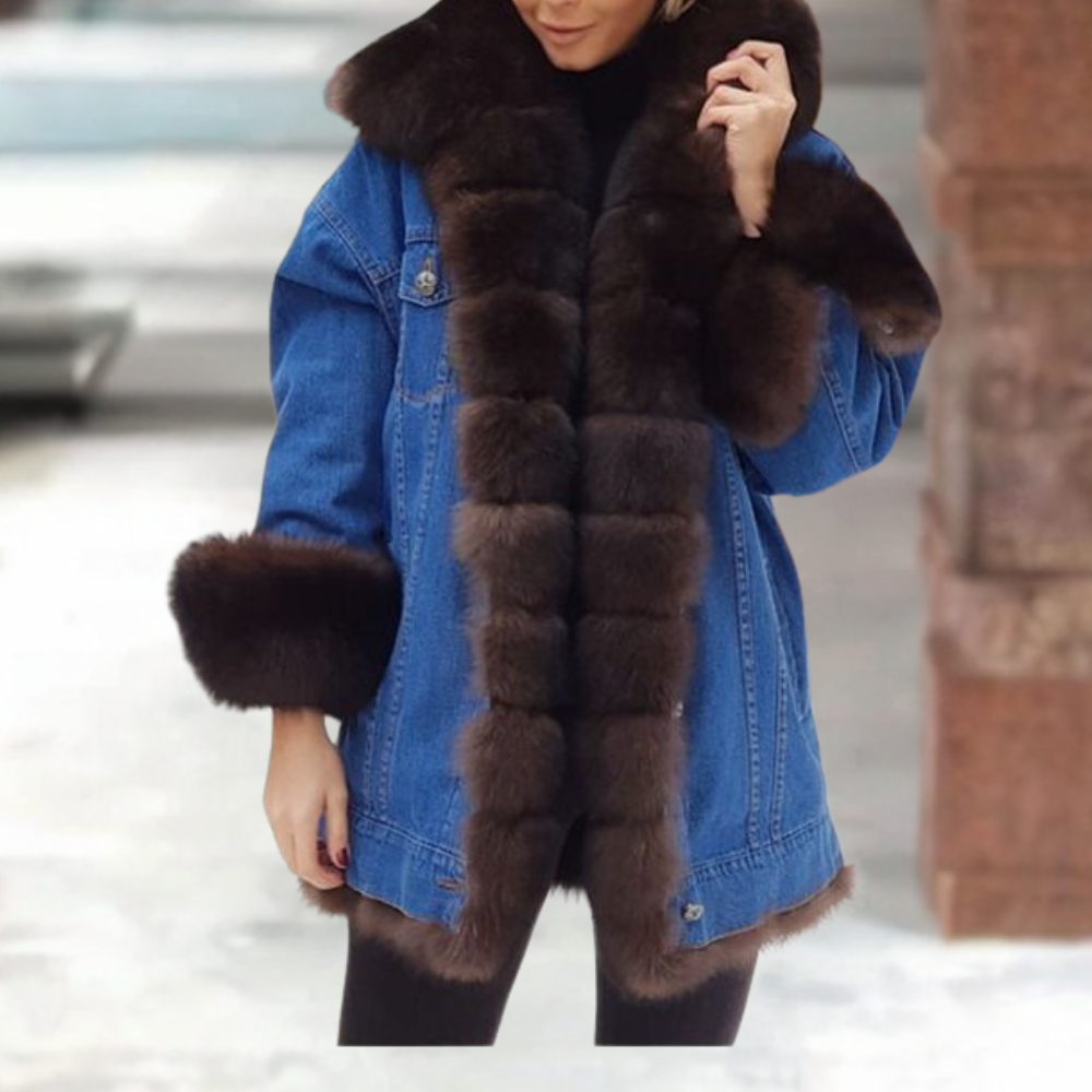 Drune | Stilvoller Denim-Mantel für Frauen, perfekt für den Winter