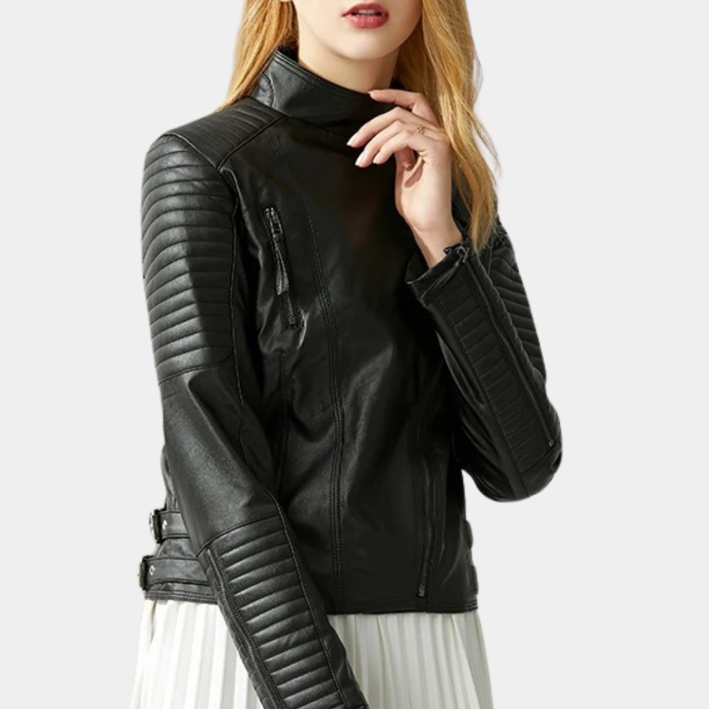 Drune | Klassische Herbst-Motorradjacke für Frauen