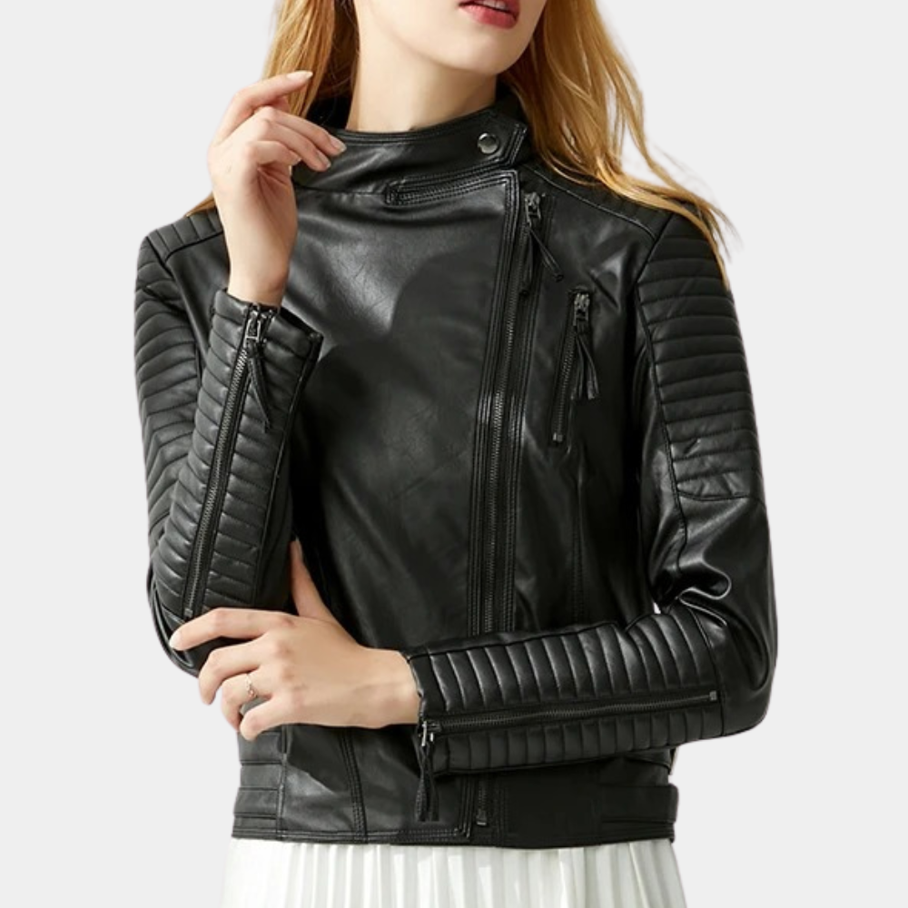 Drune | Klassische Herbst-Motorradjacke für Frauen