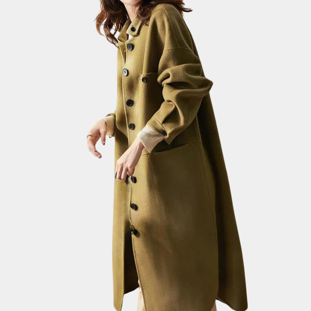 Drune | Lange und warme Trenchcoat für Damen, perfekt für den Winter