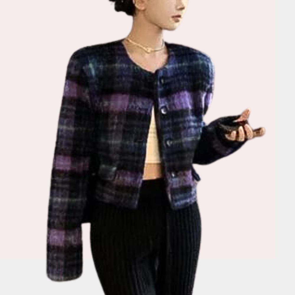 Drune | Modische kariert Herbstjacke für Frauen