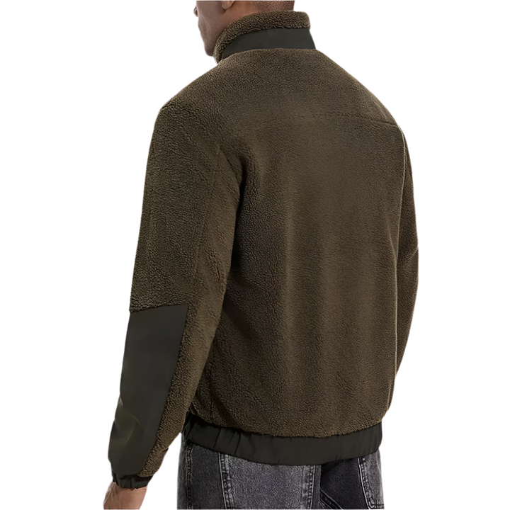 Drune | Herren Outdoor-Fleecejacke mit Reißverschluss und Verstärkten Details
