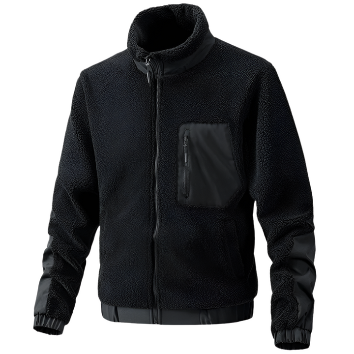 Drune | Herren Outdoor-Fleecejacke mit Reißverschluss und Verstärkten Details