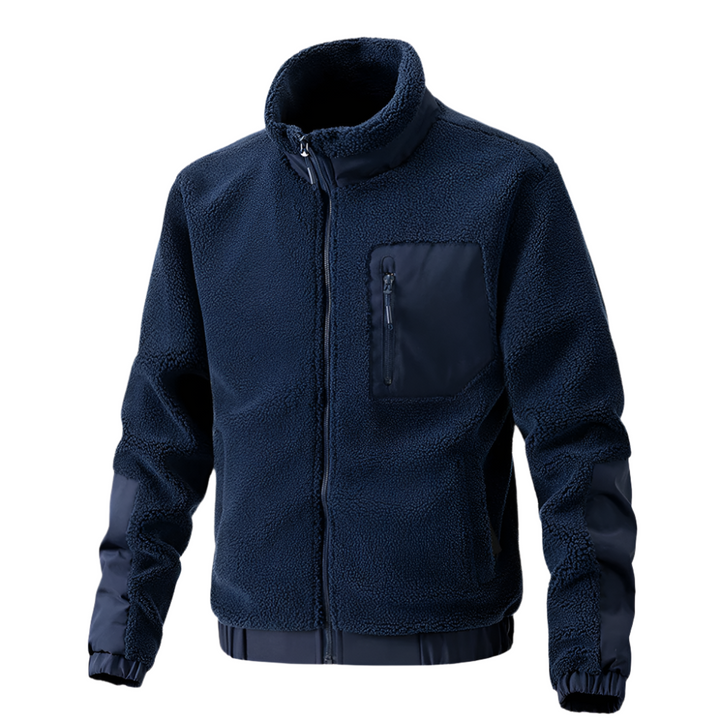 Drune | Herren Outdoor-Fleecejacke mit Reißverschluss und Verstärkten Details