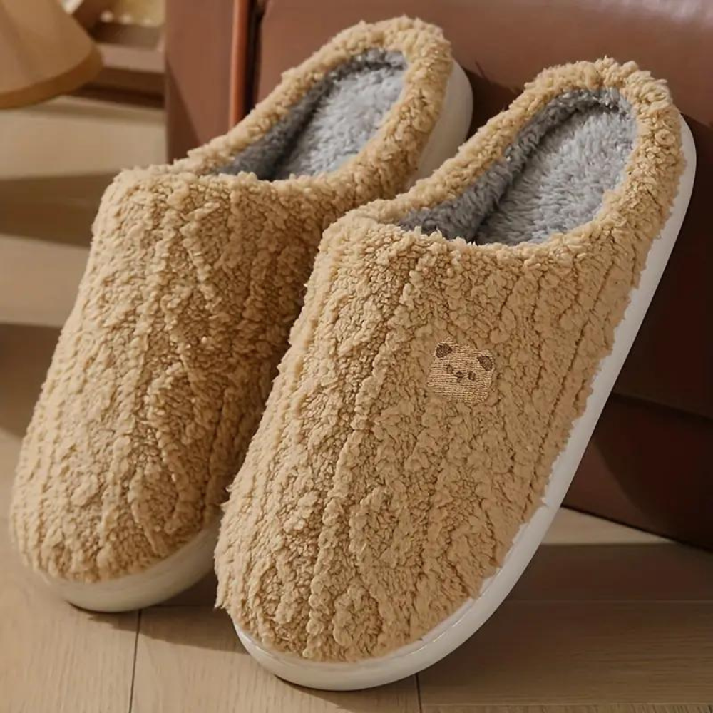 Drune | Warme Bequeme Winter Hausschuh mit Lustigem Druck