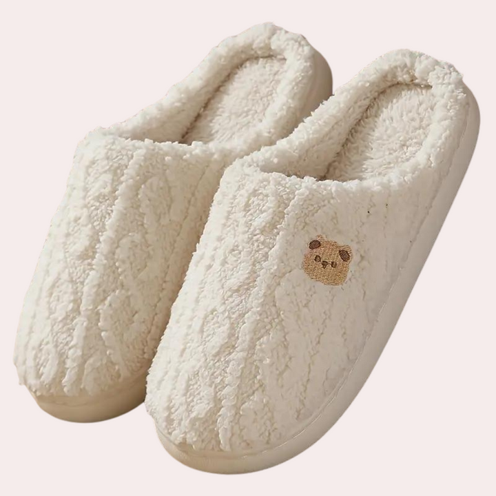 Drune | Warme Bequeme Winter Hausschuh mit Lustigem Druck
