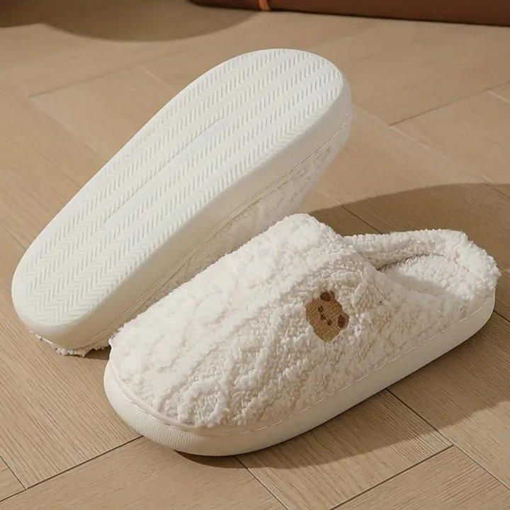 Drune | Warme Bequeme Winter Hausschuh mit Lustigem Druck