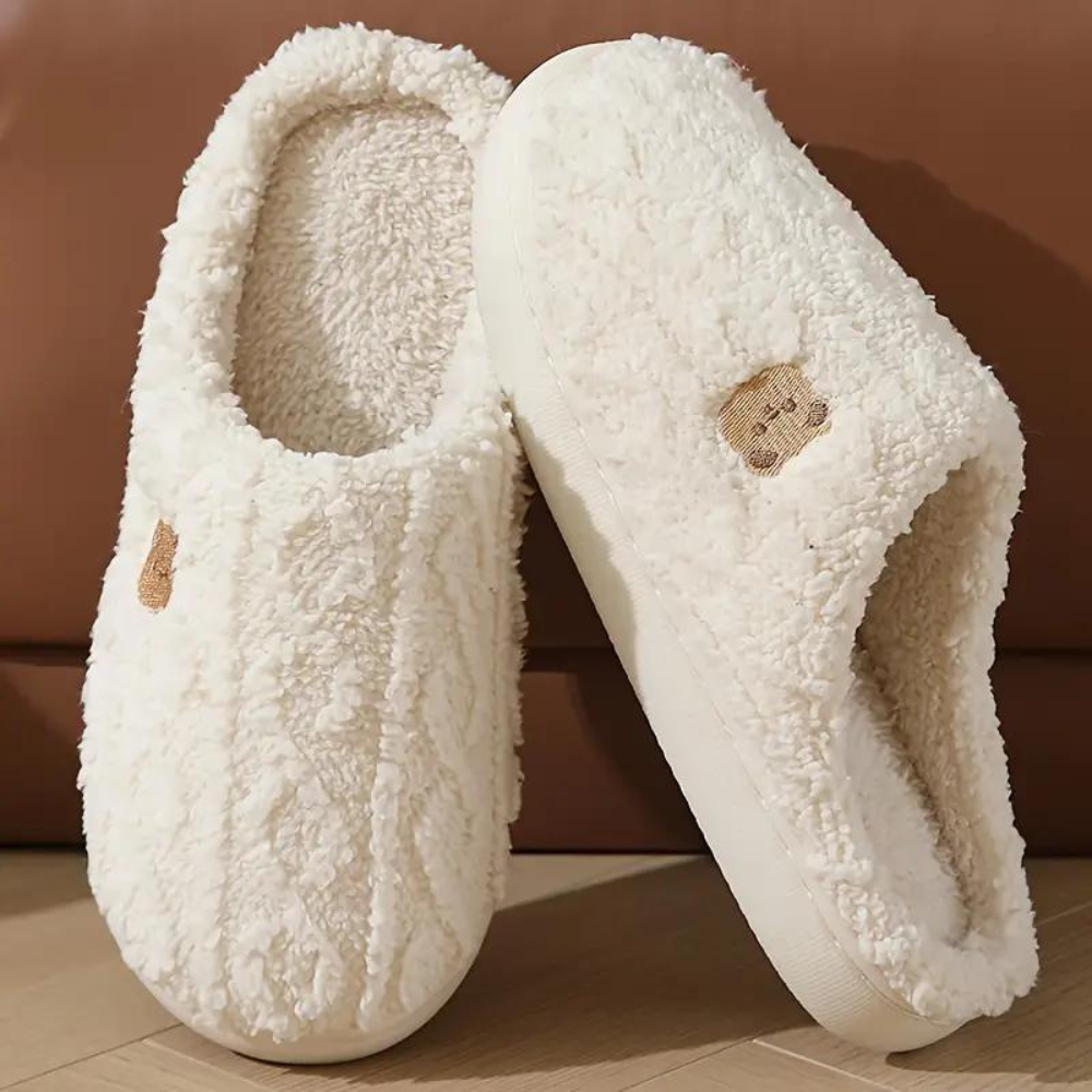 Drune | Warme Bequeme Winter Hausschuh mit Lustigem Druck
