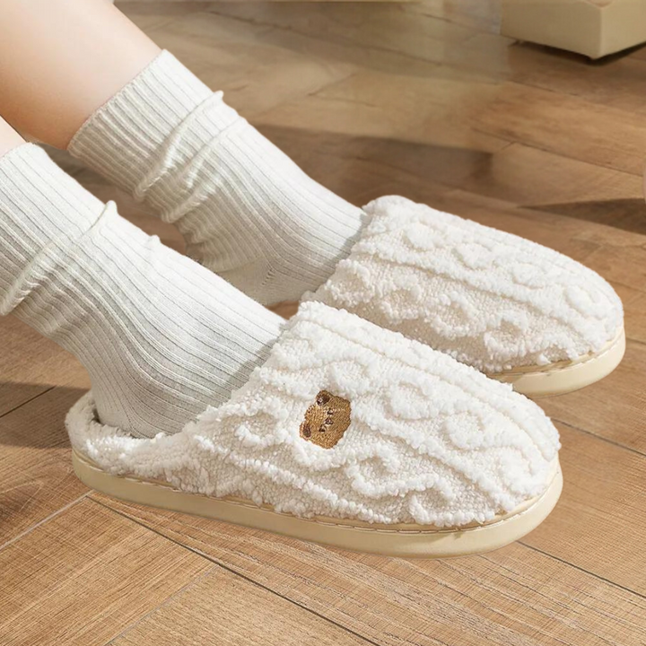 Drune | Warme Bequeme Winter Hausschuh mit Lustigem Druck