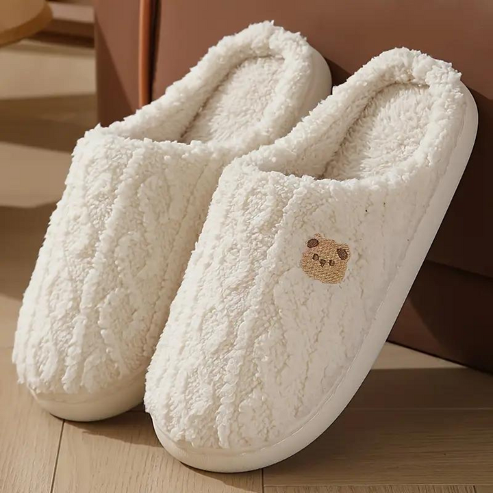 Drune | Warme Bequeme Winter Hausschuh mit Lustigem Druck