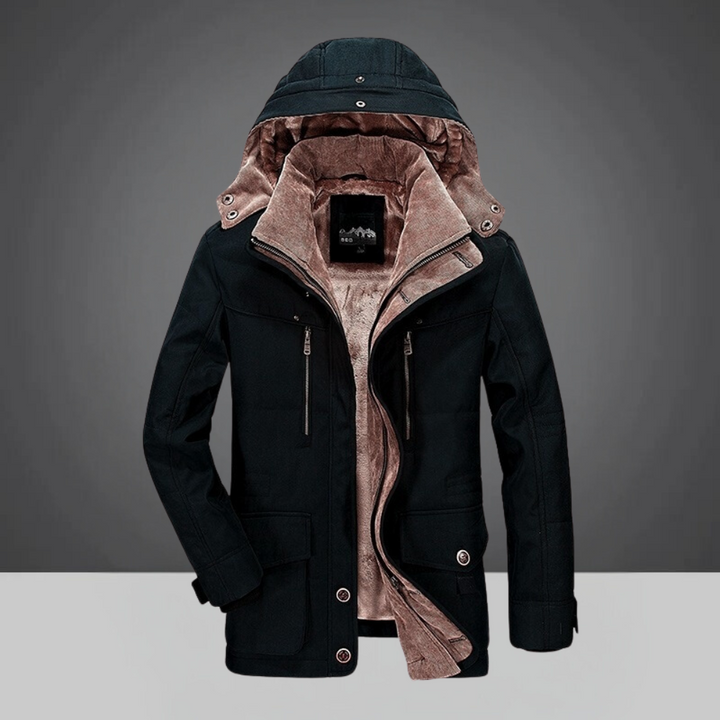 Drune | Herren Winterjacke mit Kapuze