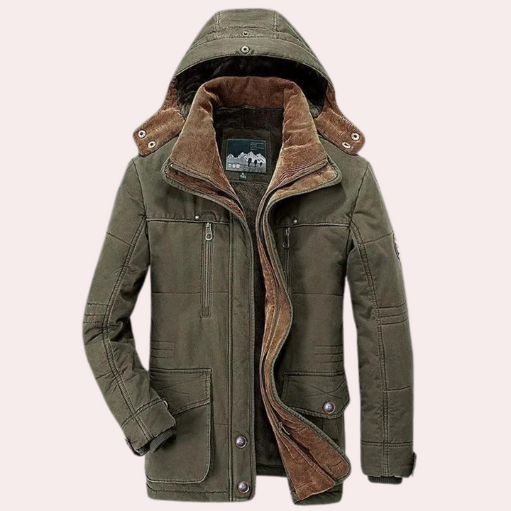 Drune | Herren Winterjacke mit Kapuze