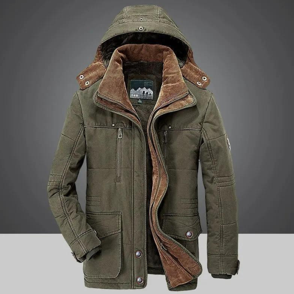 Drune | Herren Winterjacke mit Kapuze