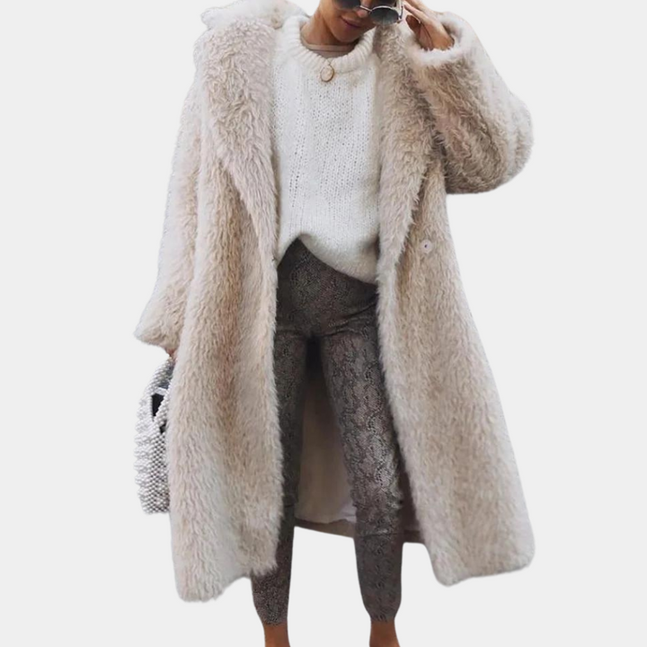 Drune | Eleganter Plüsch-Wintermantel für Damen