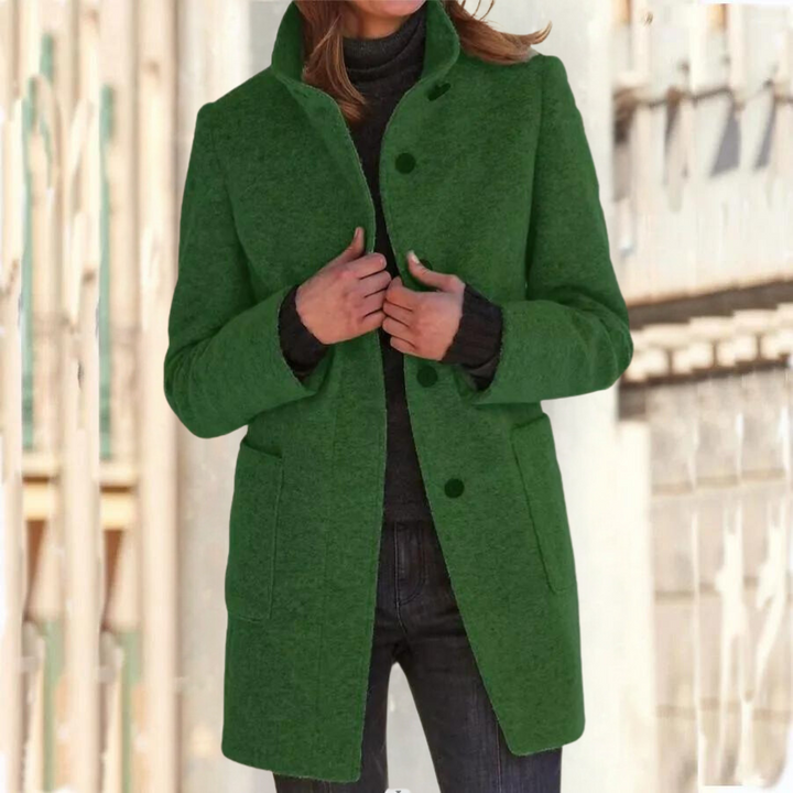 Drune | Eleganter Stehkragenmantel für Damen
