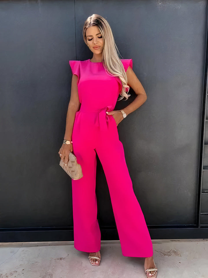 Drune | Eleganter Jumpsuit mit Rüschen und Ärmeln für Damen