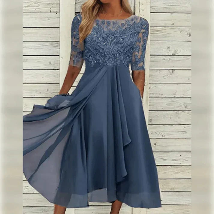 Drune | Midikleid aus Spitze und Chiffon
