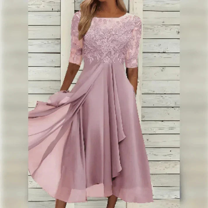 Drune | Midikleid aus Spitze und Chiffon