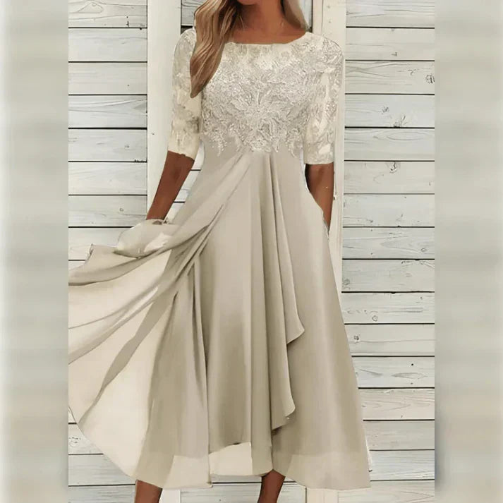 Drune | Midikleid aus Spitze und Chiffon