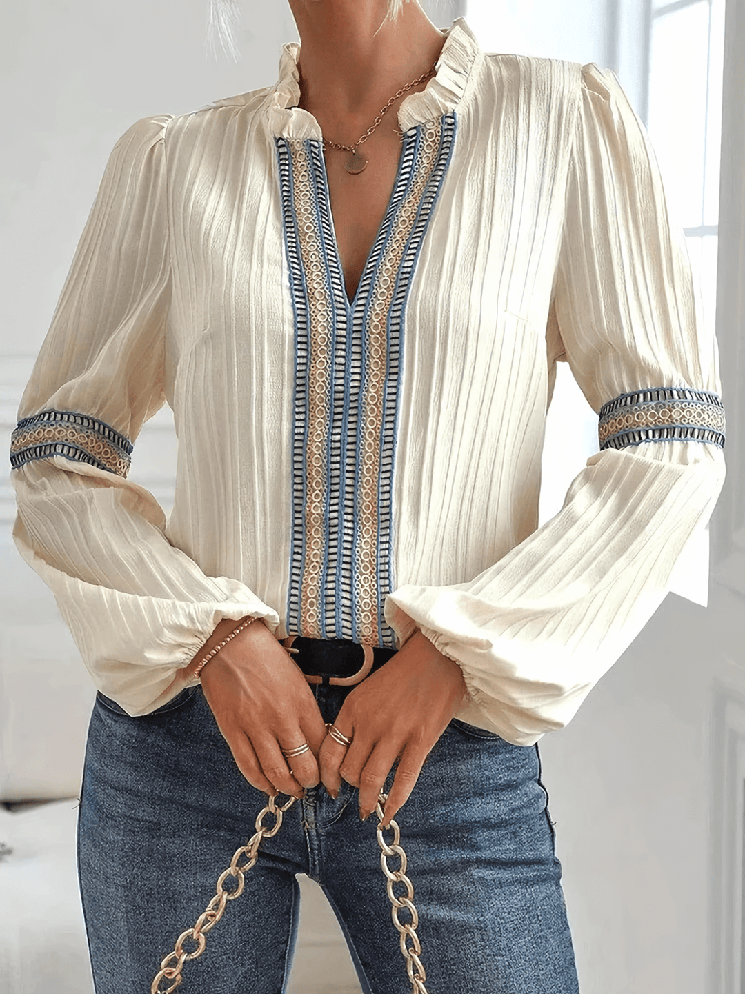 Drune | Spitzen Boho Chic Bluse Für Frauen