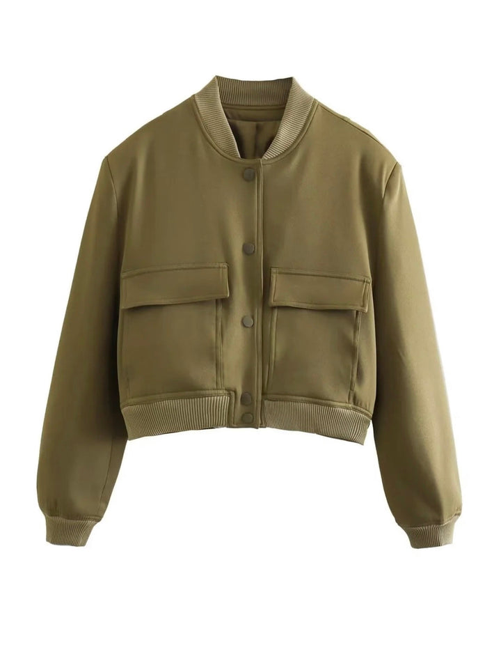 Drune | Couture Bomberjacke für Damen Reguläre Passform Essentiell