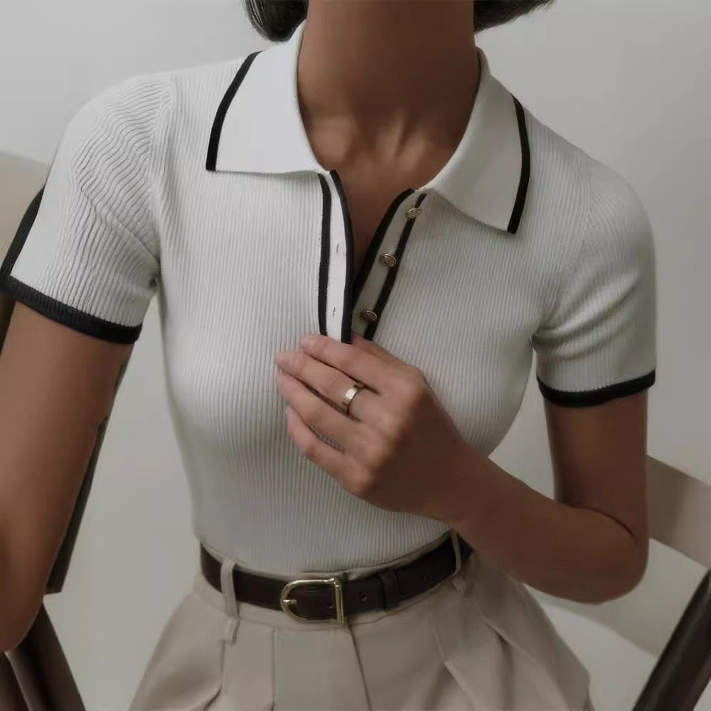 Drune | Strick Polo Für Damen